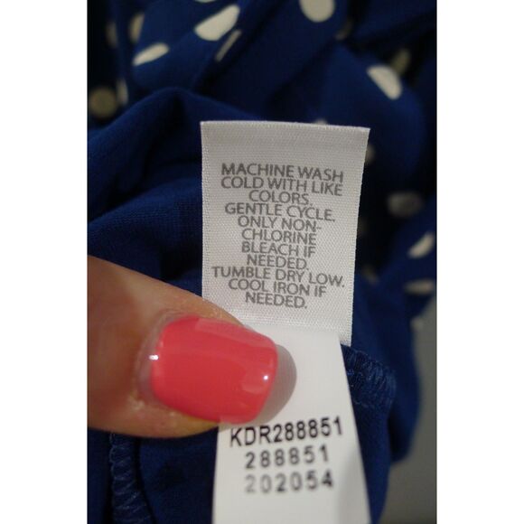 J. Jill Wearever Collection Belted Midi Dress - Atlantic Timeless Dot 2X - Picture 8 of 8